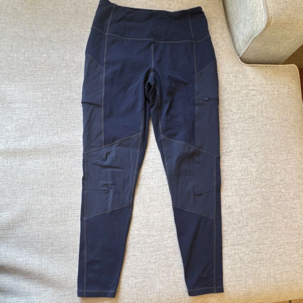 prAna Women's Navy Ankle Leggings with Pocket and Stretch Size M